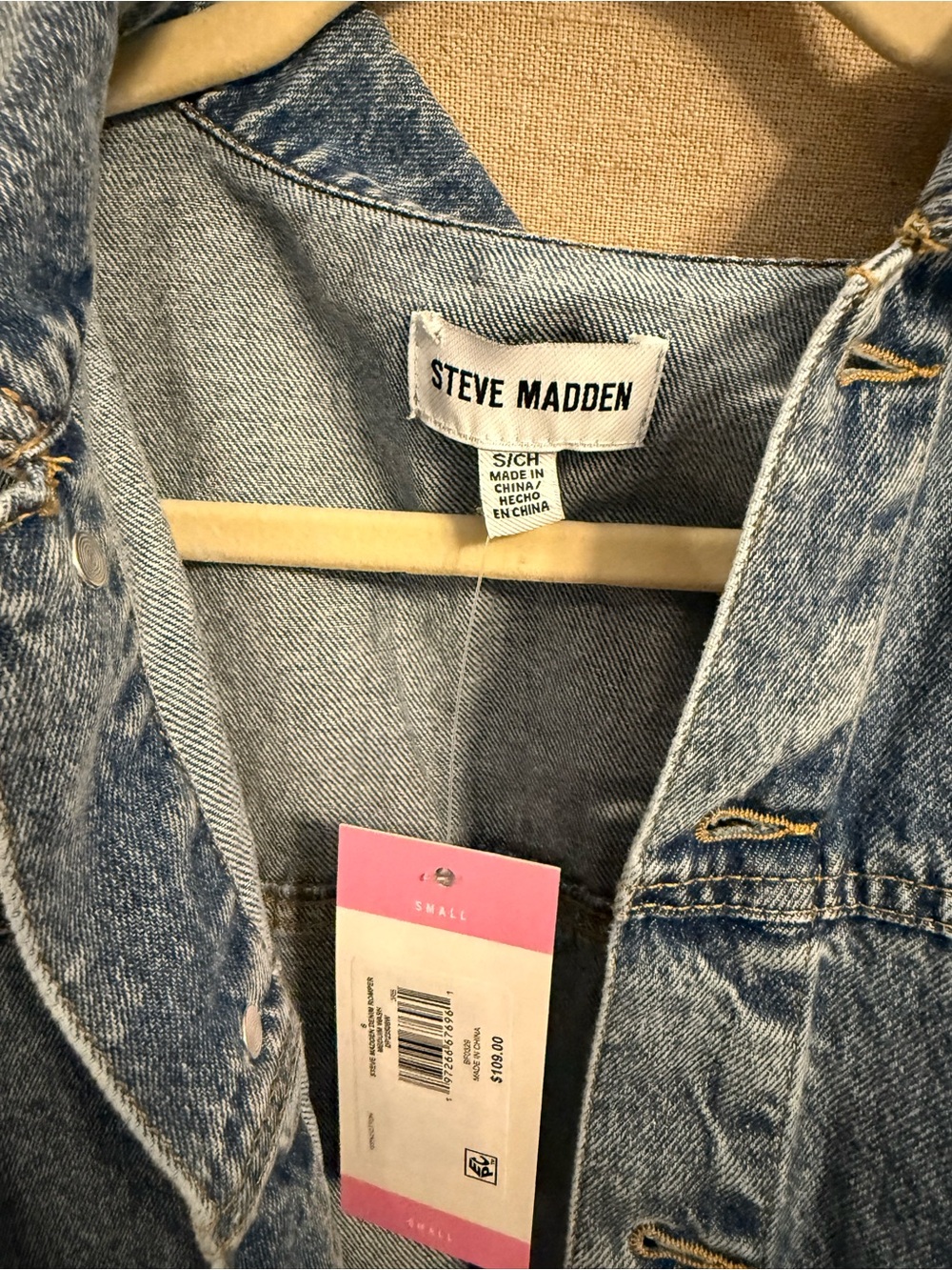 Steve Madden Blue Denim Romper - Picture 2 of 5